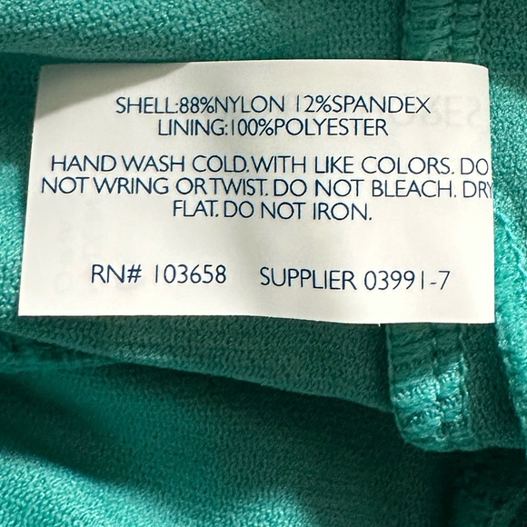 Sonnet Shores - Green Ruffle Sleeves Tankini Swimsuit With Removable Cups Size 6 - Picture 5 of 5